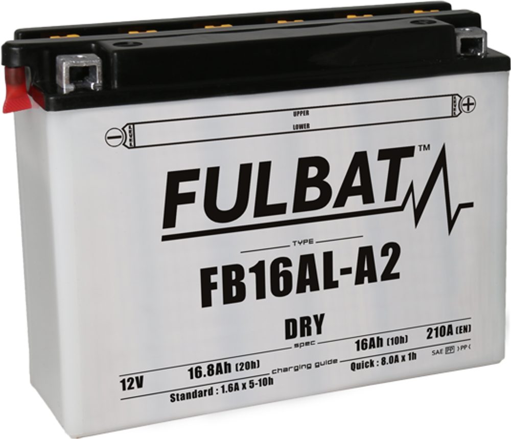 FULBAT Konvenční motocyklová baterie FULBAT FB16AL-A2 (YB16AL-A2) Včetně balení kyseliny