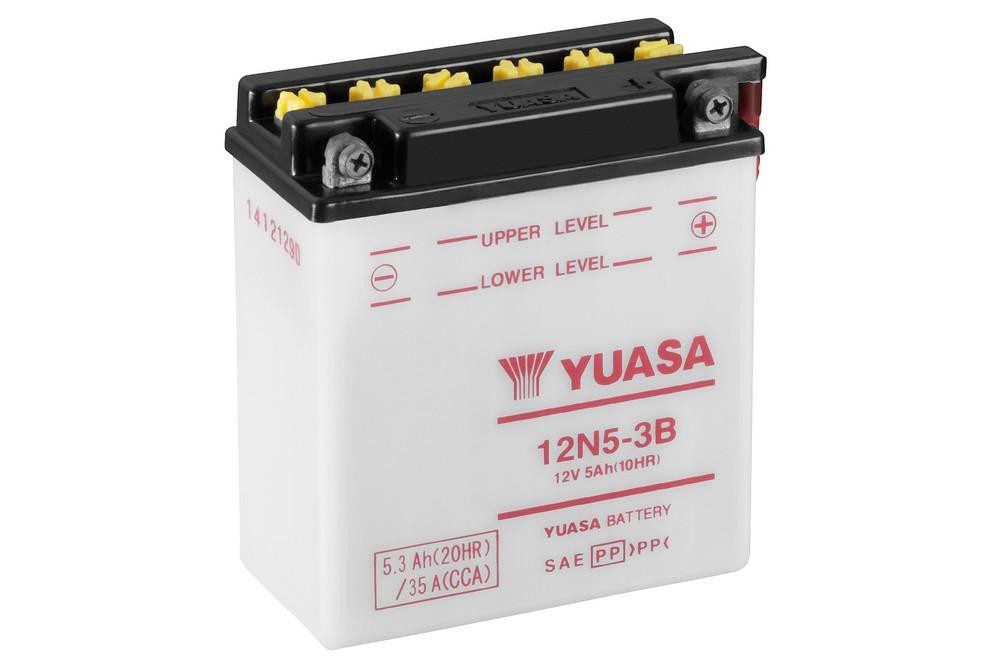 YUASA Konvenční 12V akumulátor bez kyseliny YUASA 12N5-3B