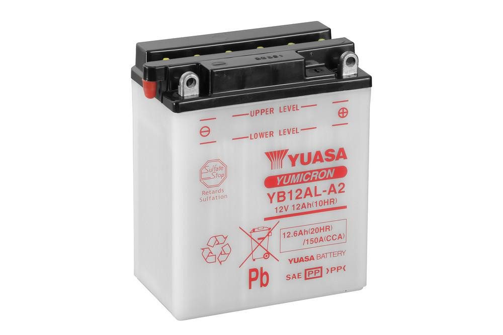 YUASA Yumicron akumulátor vč. kyseliny YUASA YB12AL-A2