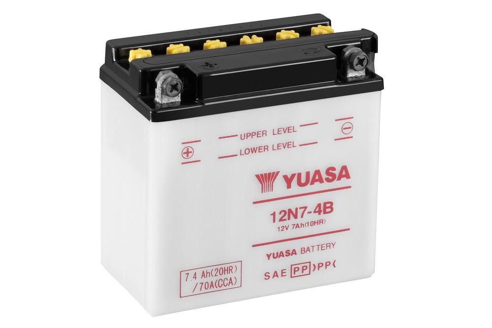 YUASA Konvenční 12V akumulátor bez kyseliny YUASA 12N7-4B