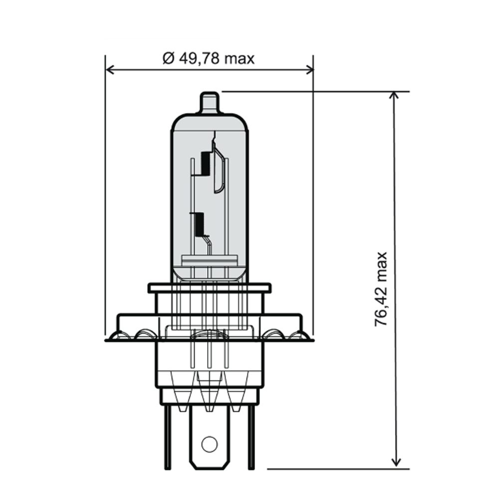 RMS Lamp RMS 246510052 H4 12V 60/55W blue (10pcs)