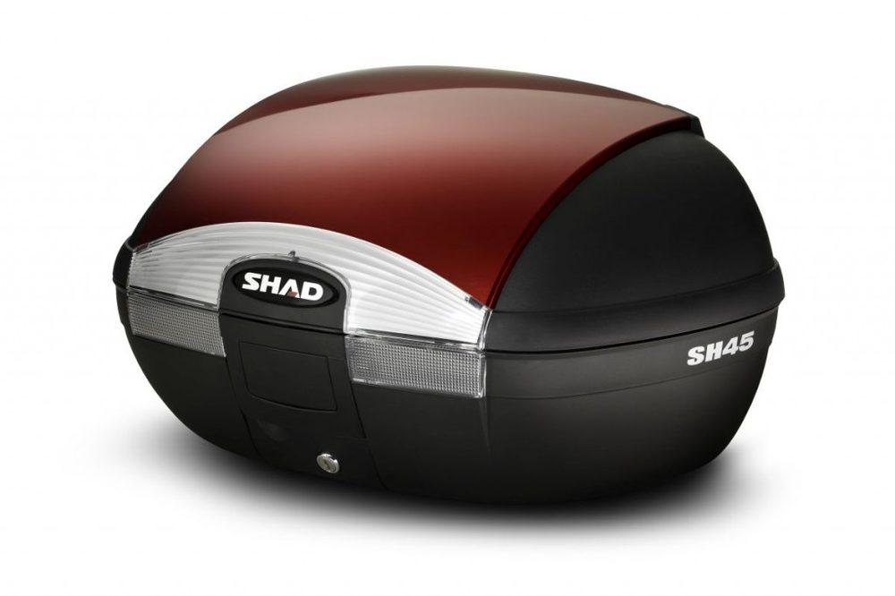 SHAD Vrchní kufr na motorku s barevným krytem SHAD SH45 červená