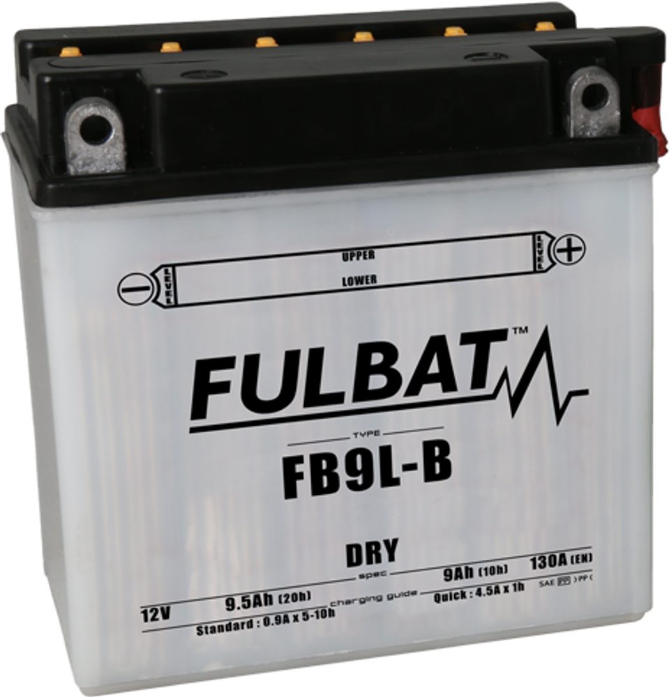 FULBAT Konvenční motocyklová baterie FULBAT FB9L-B (12N9-3B) (YB9L-B) Včetně balení kyseliny