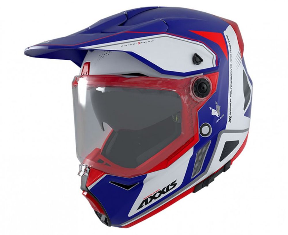 AXXIS Enduro helma AXXIS WOLF DS roadrunner C7 - matná modrá - L