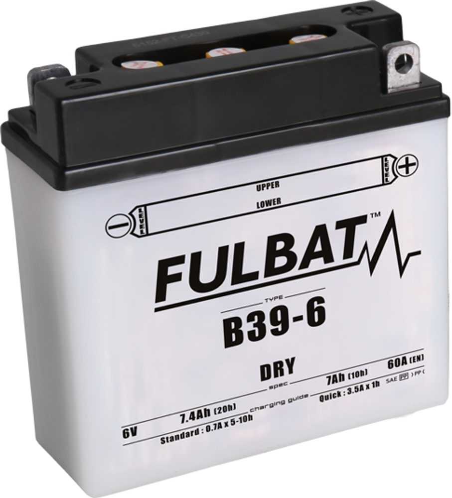 FULBAT Konvenční motocyklová baterie FULBAT B39-6 Včetně balení kyseliny