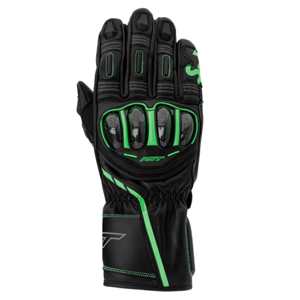 RST Pánské kožené rukavice RST S1 CE / 3033 - neonově zelená - 10