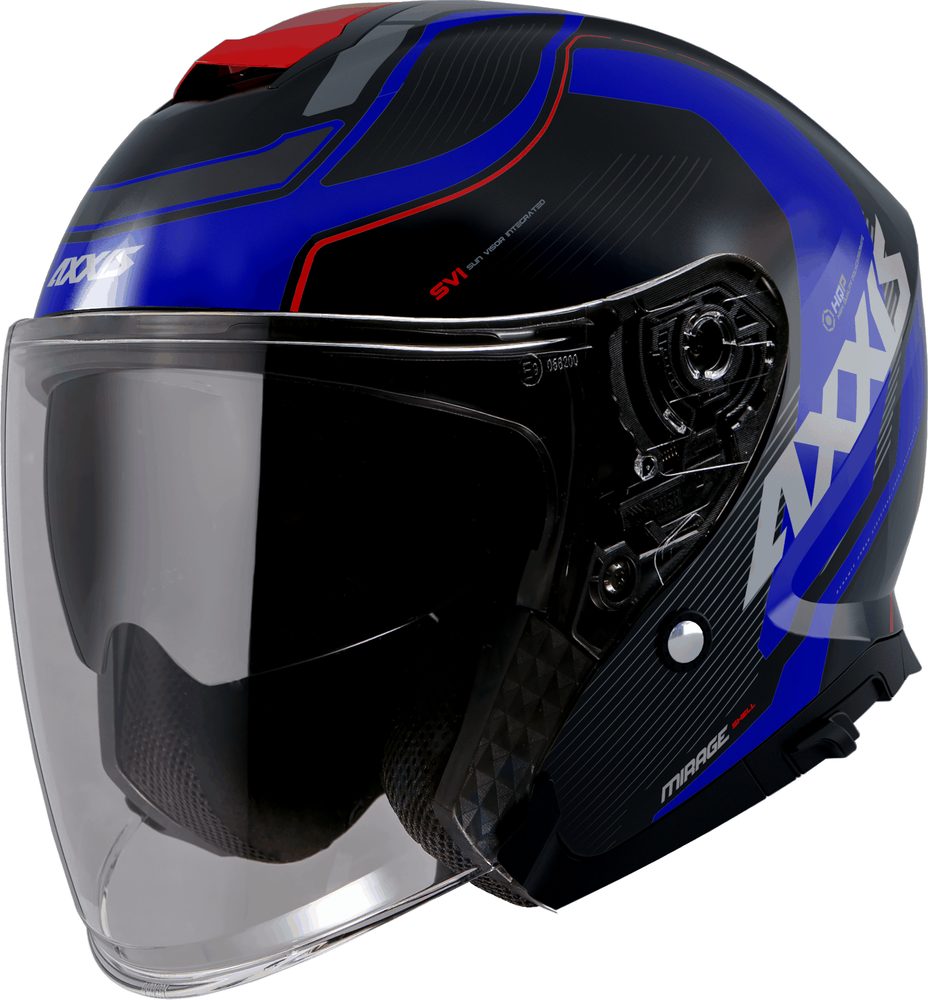 AXXIS Otevřená helma AXXIS MIRAGE SV ABS village b7 matná modrá S