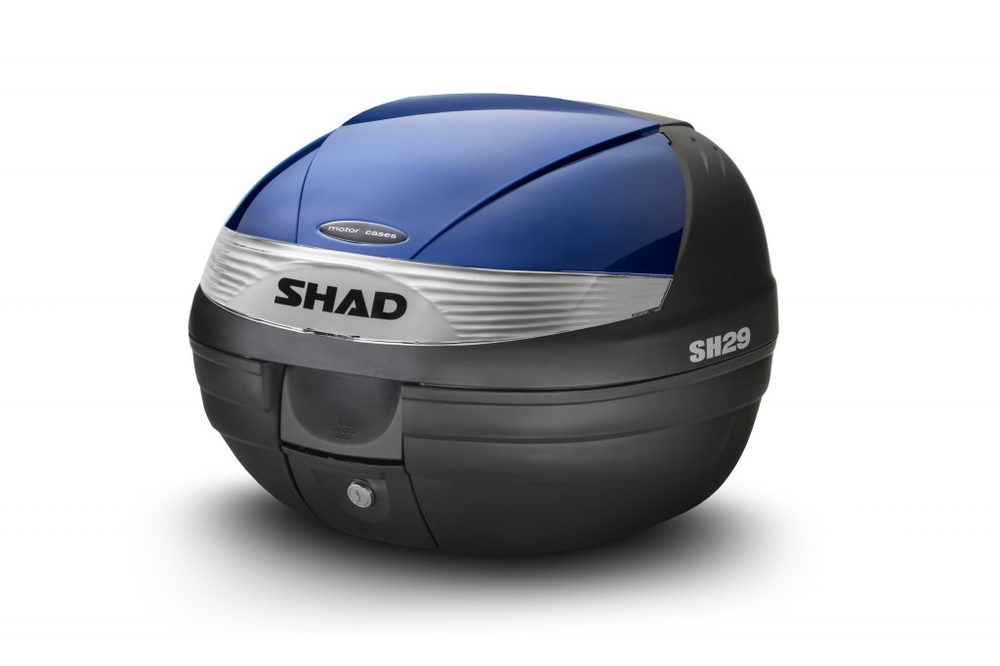 SHAD Vrchní kufr na motorku s barevným krytem SHAD SH29 modrá