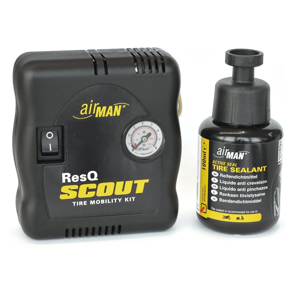 ASP GROUP s.r.o. AirMan ResQ Scout 12 V Compressor +100 ml Tire Sealant - Tire Mobility KIT