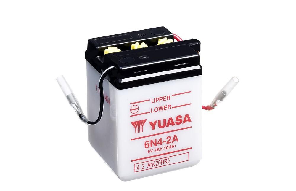 YUASA Konvenční 6V akumulátor bez kyseliny YUASA 6N4-2A