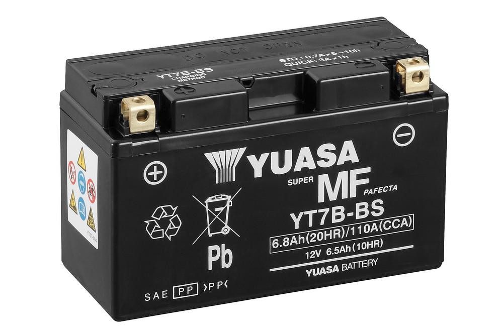 YUASA Továrně aktivovaná motocyklová baterie YUASA YT7B