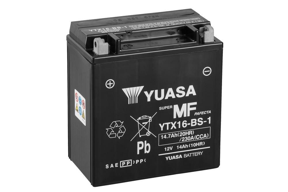 YUASA Bezúdržbová motocyklová baterie YUASA YTX16-BS-1