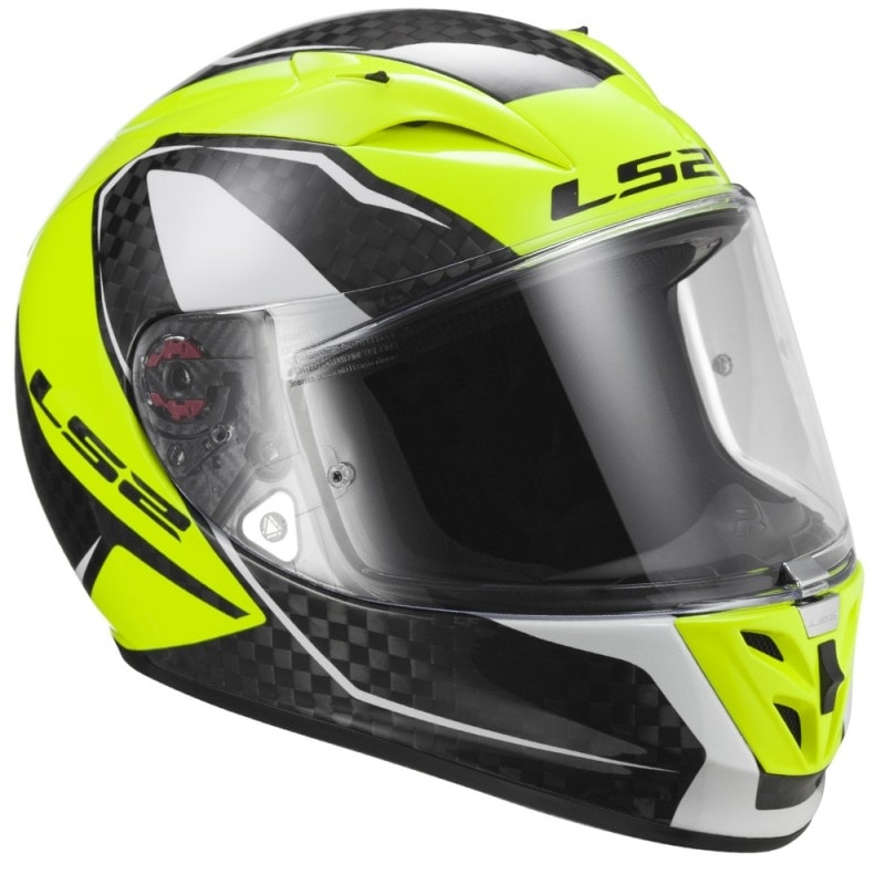 LS2 Helma na motorku LS2 FF323 ARROW C FURY CARBON, Hi-Vis Yellow - L