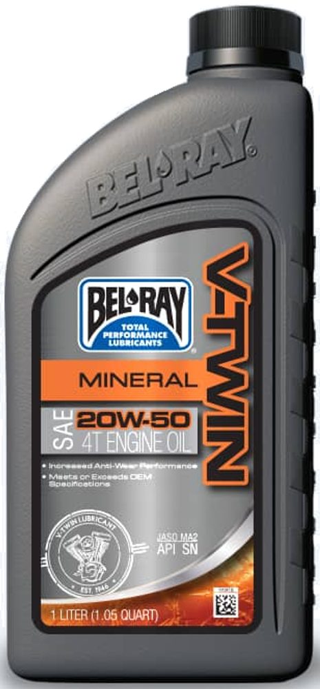 Bel-Ray Motorový olej Bel-Ray V-TWIN MINERAL 20W-50 1 l