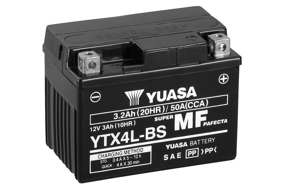 YUASA Bezúdržbová motocyklová baterie YUASA YTX4L-BS