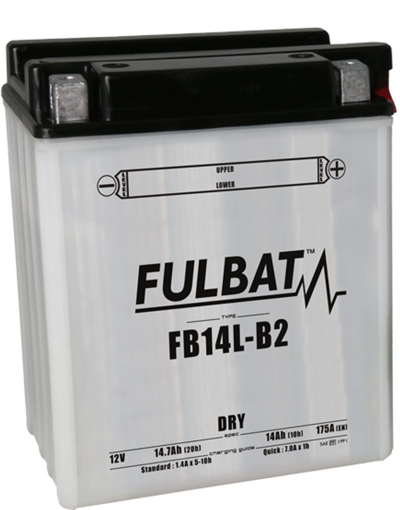 FULBAT Konvenční motocyklová baterie FULBAT FB14L-B2 (YB14L-B2) Včetně balení kyseliny
