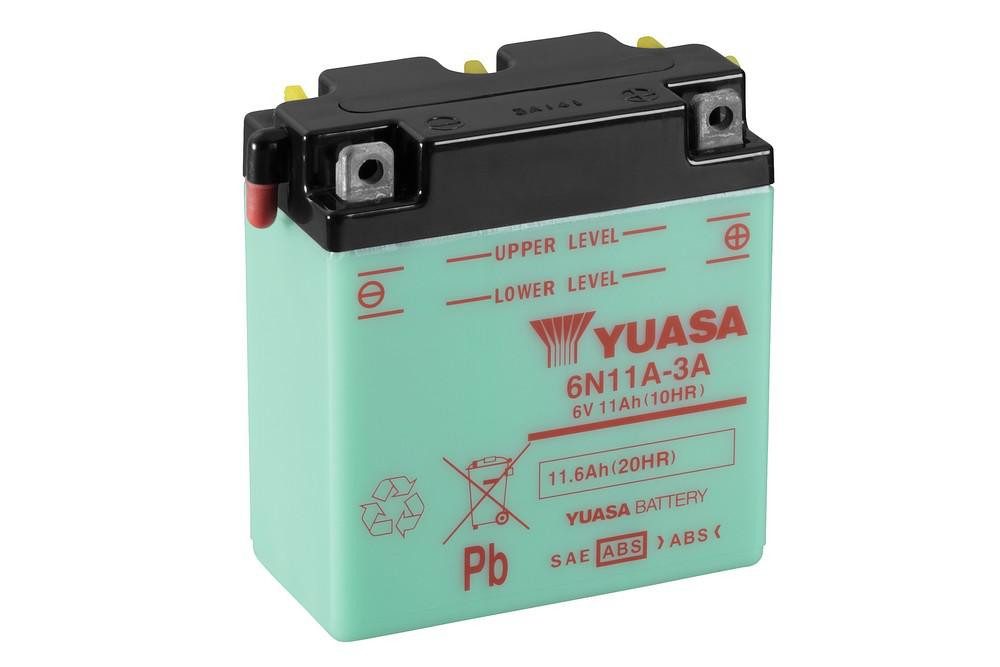 YUASA Konvenční 6V akumulátor bez kyseliny YUASA 6N11A-3A