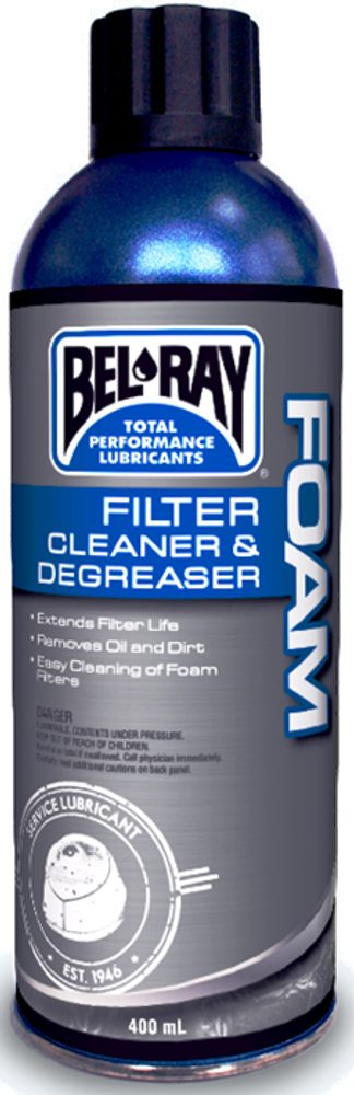 Bel-Ray Čistič filtru Bel-Ray FOAM FILTER CLEANER & DEGREASER (400ml sprej)