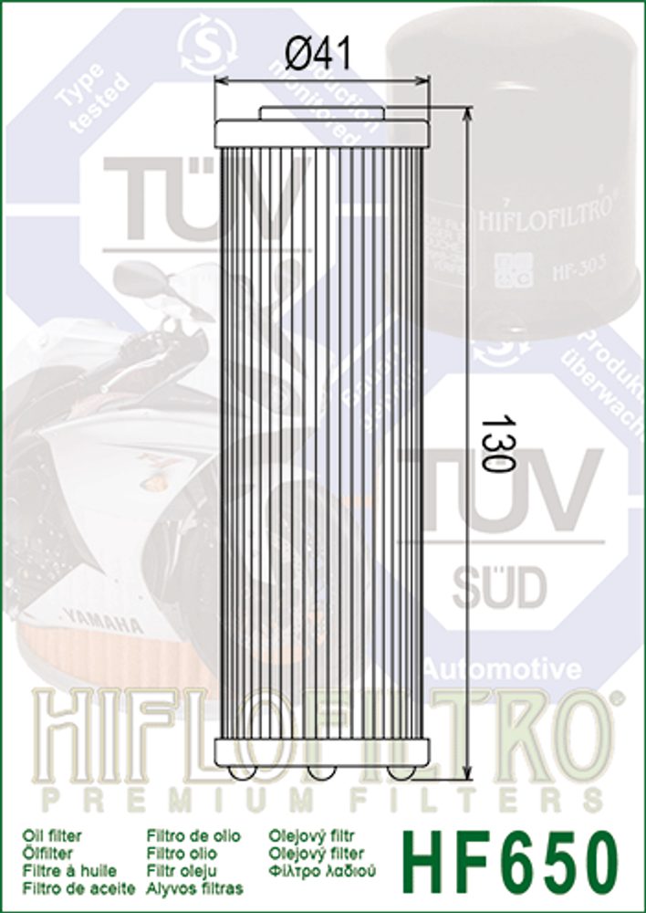 HIFLOFILTRO Olejový filtr HIFLOFILTRO HF650