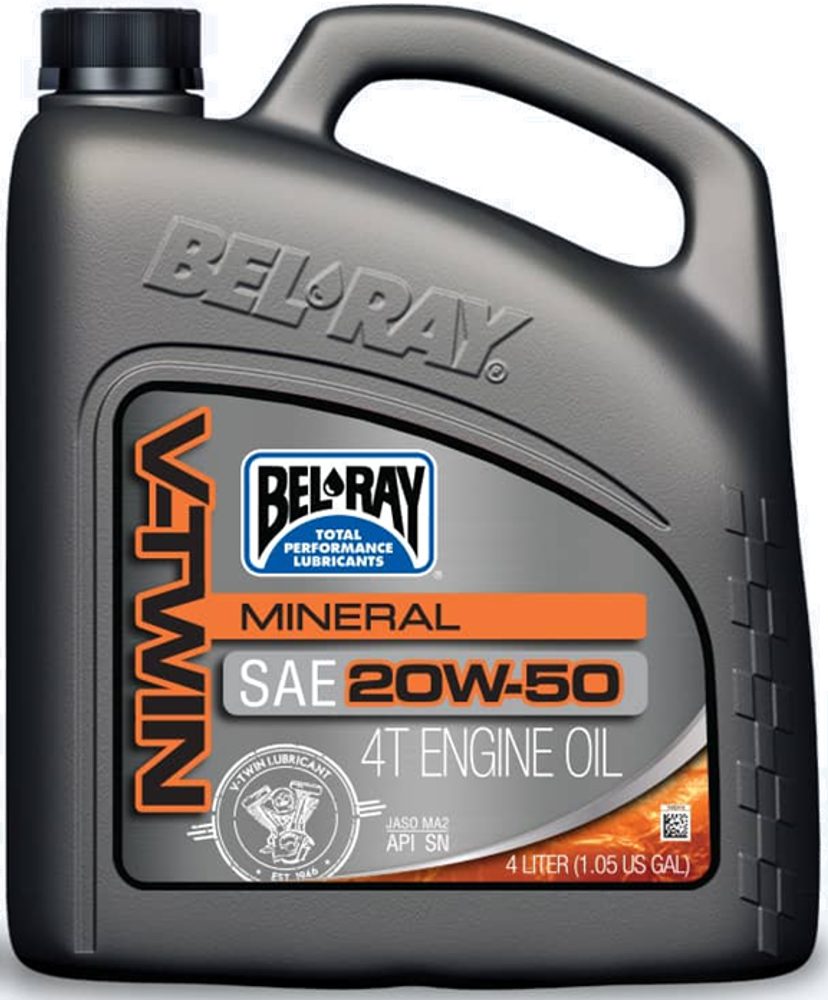 Bel-Ray Motorový olej Bel-Ray V-TWIN MINERAL 20W-50 4 l