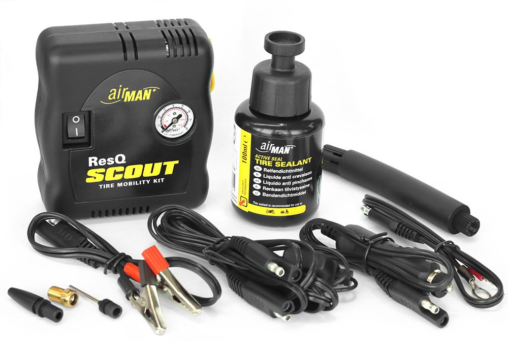 ASP GROUP s.r.o. AirMan ResQ Scout 12 V Compressor +100 ml Tire Sealant - Tire Mobility KIT