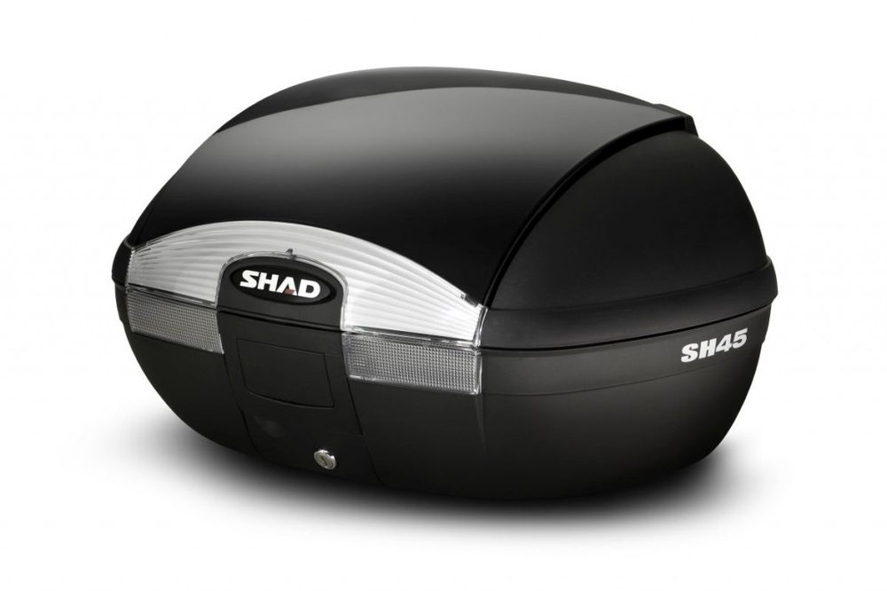 SHAD Vrchní kufr na motorku s barevným krytem SHAD SH45 Lesklá černá