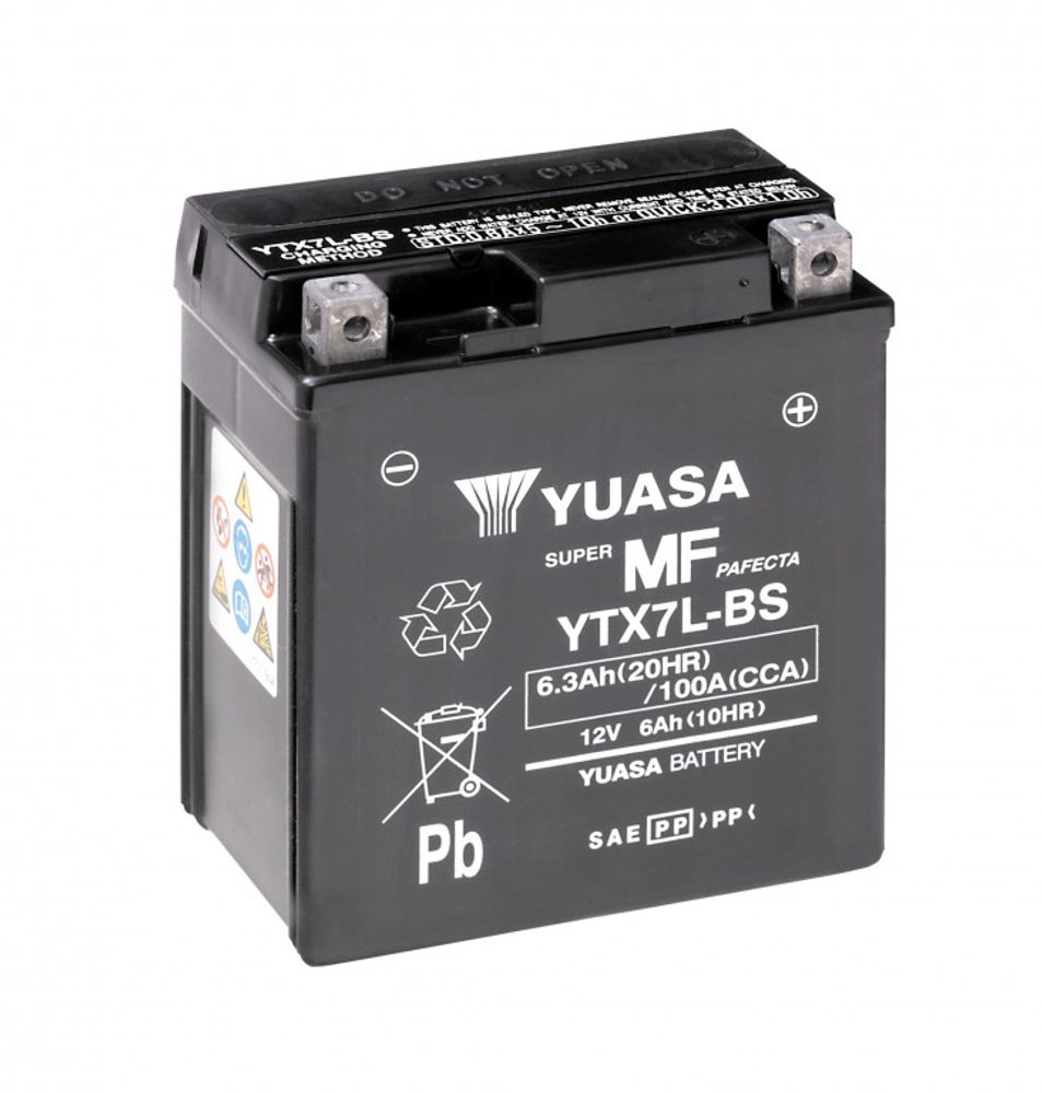 YUASA Továrně aktivovaná motocyklová baterie YUASA YTX7L