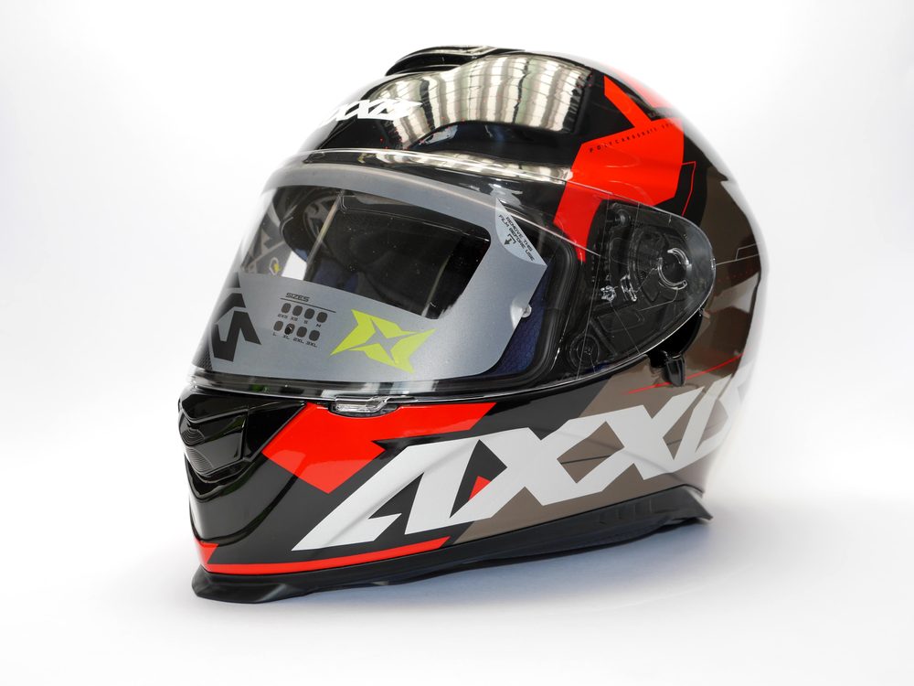 AXXIS Integrální helma AXXIS EAGLE SV DIAGON D1 červená lesklá