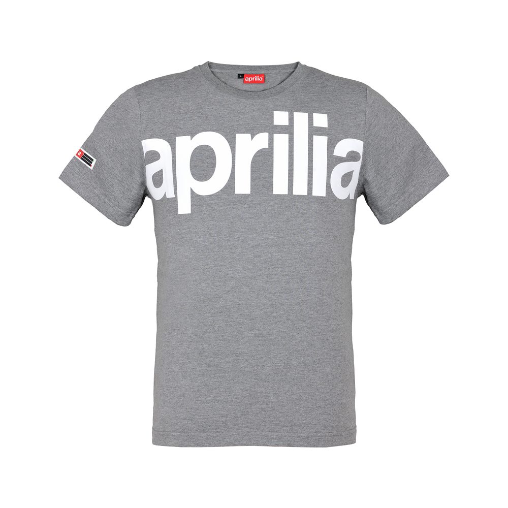 Aprilia Tričko Aprilia Big Logo - šedé - 3XL