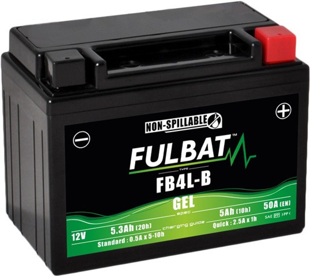 FULBAT Gelová baterie FULBAT FB4L-B GEL (High Capacity) (YB4L-B GEL)