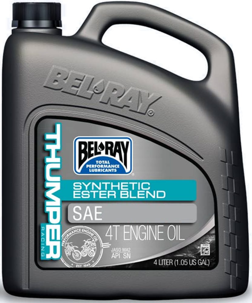 Bel-Ray Motorový olej Bel-Ray THUMPER RACING SYNTHETIC ESTER BLEND 4T 15W-50 4 l