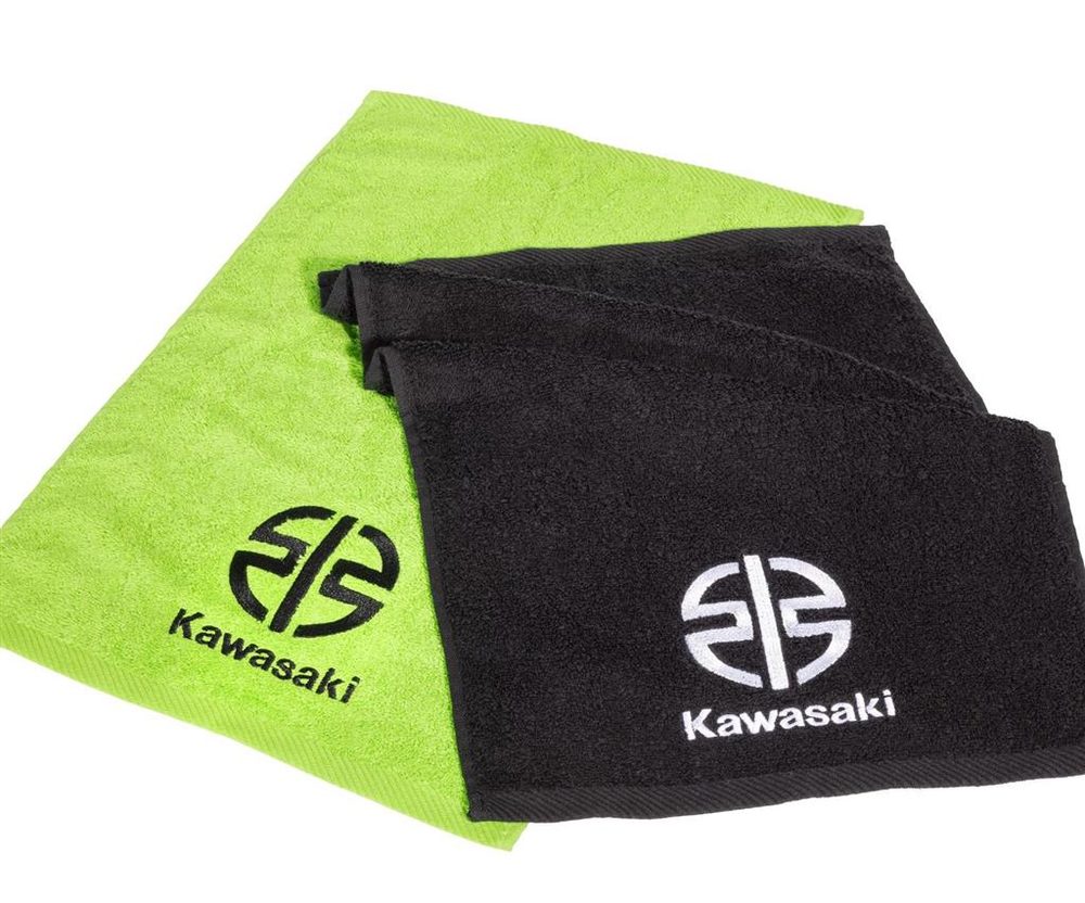 Kawasaki Ručníky pro hosty - zelený a černý 2ks