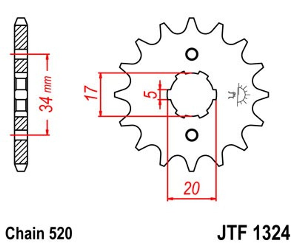 JT Řetězové kolečko JT JTF 1324-11 11 zubů, 520