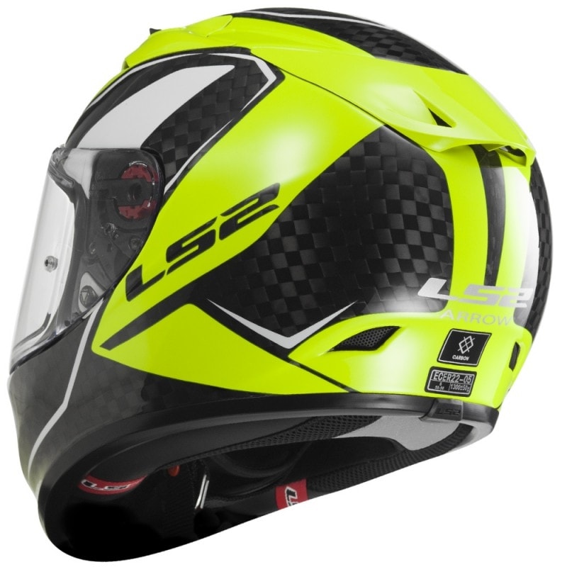 LS2 Helma na motorku LS2 FF323 ARROW C FURY CARBON, Hi-Vis Yellow - L