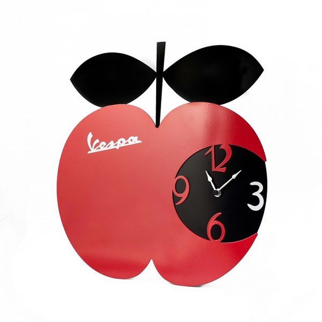 Nástěnné hodiny Vespa "jablko" - červená - Vespa - Bytové dekorace - 2 339  Kč - K2Moto.cz - Splňte si svůj motocyklový sen