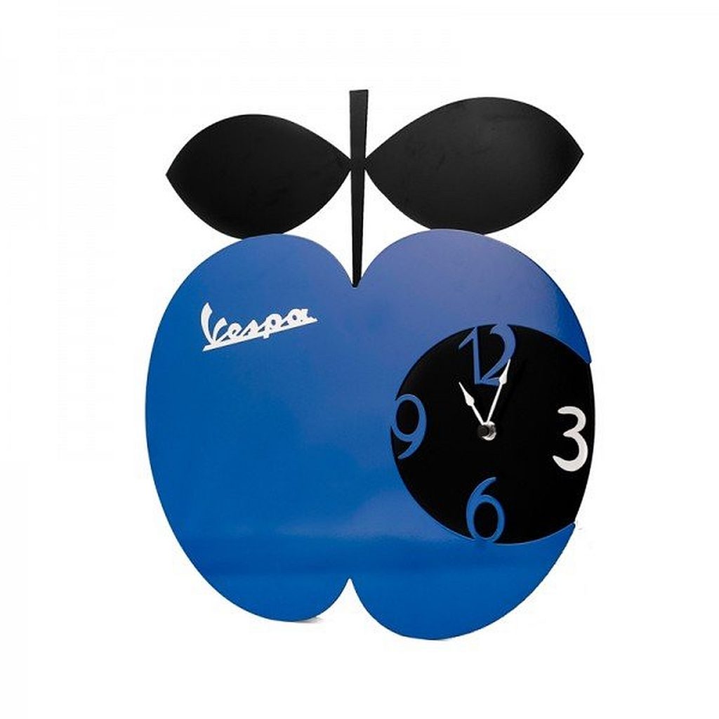 Nástěnné hodiny Vespa "jablko" - modrá - Vespa - Bytové dekorace - 2 339 Kč  - K2Moto.cz - Splňte si svůj motocyklový sen