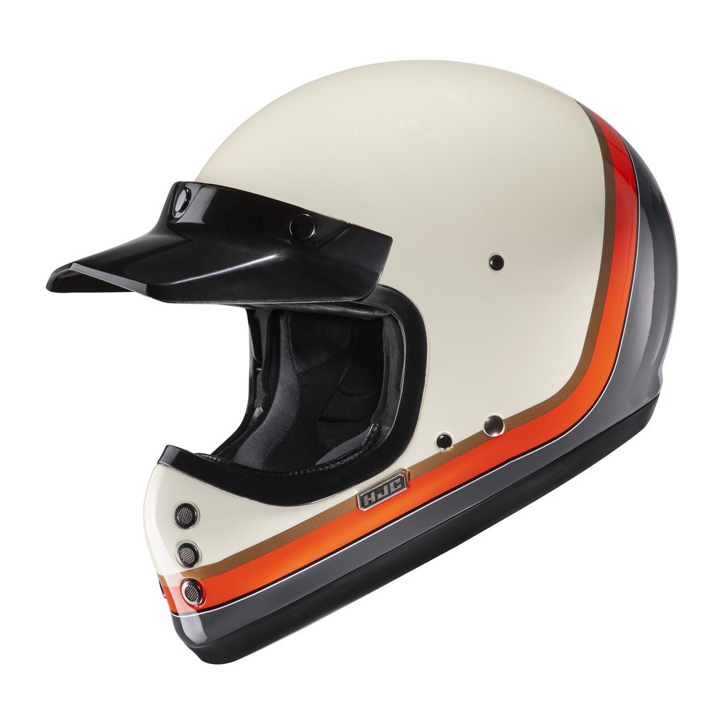 Retro helma HJC V60 Scoby MC7 - béžovo oranžová - HJC - Motokrosové helmy -  7 990 Kč - K2Moto.cz - Splňte si svůj motocyklový sen