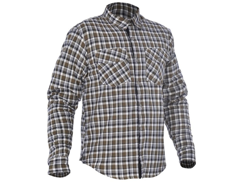 Košile OXFORD KICKBACK Checker s Kevlar® podšívkou (khaki/bílá) - OXFORD -  Košile - 1 949 Kč - K2Moto.cz - Jednou stopou k zážitkům