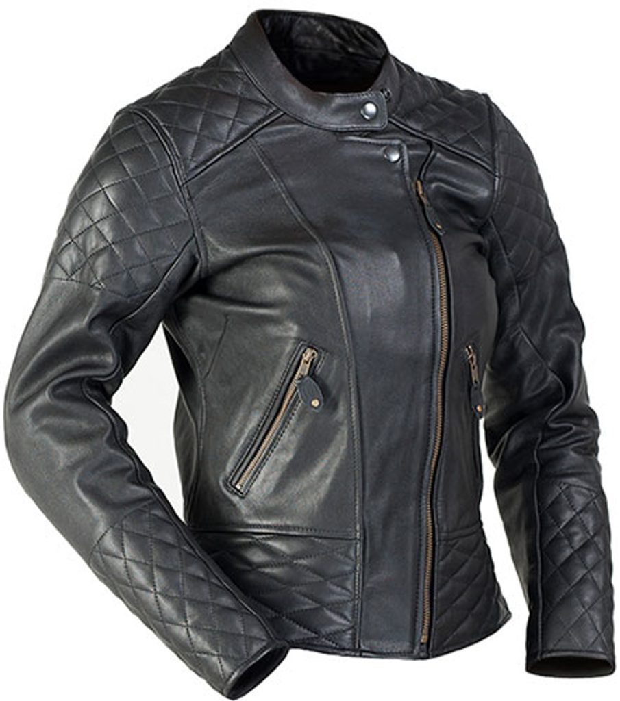 Dámská stylová kožená bunda MBW BETTY - černá - MBW - Kožené bundy - 5 390  Kč - K2Moto.cz - Splňte si svůj motocyklový sen
