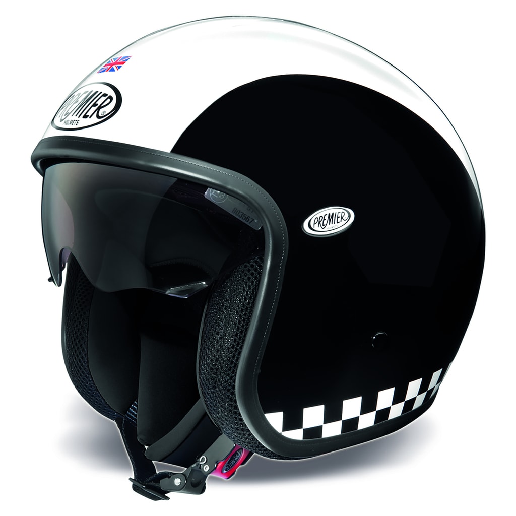 Helma Premier Vintage Retro bílo-černá - PREMIER - Otevřené helmy - 6 199  Kč - K2Moto.cz - Jednou stopou k zážitkům