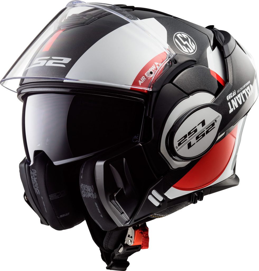 Helma LS2 FF399 VALIANT AVANT White Black Red - LS2 - Výklopné helmy - 7  699 Kč - K2Moto.cz - Jednou stopou k zážitkům