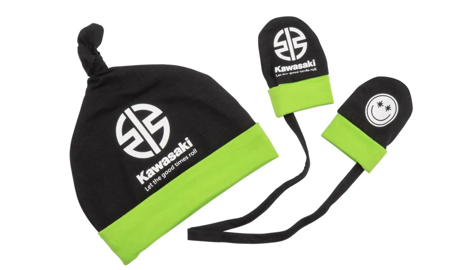 Dětská čepice + rukavice Kawasaki