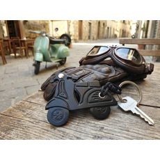 KLÍČENKA VESPA FABIONI - ČERNÁ - DÁRKY PRO FANOUŠKY VESPA - NA MOTORKÁŘE