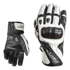 RUKAVICE NA MOTORKU RST STUNT III / GLO 2123 - BÍLÁ - KOŽENÉ RUKAVICE - NA MOTORKÁŘE