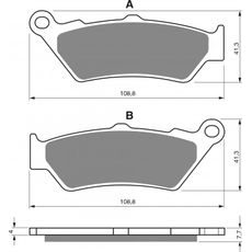 BRZDOVÉ DESTIČKY GOLDFREN 106 S33 STREET FRONT - ZADNÍ - NA MOTORKU