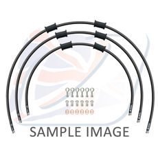 STANDARD HADICE PŘEDNÍ BRZDY SADA VENHILL POWERHOSEPLUS YAM-6001FS-BK (3 HADICE V SADĚ) ČERNÉ HADICE, NEREZOVÉ KONCOVKY - LANKA A HADICE - NA MOTORKU