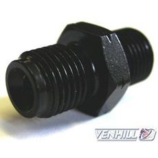 ADAPTÉR (ŠROUB) VENHILL POWERHOSEPLUS 3/70125A/BLACK 10X1.25MM CONCAVE ČERNÁ - LANKA A HADICE - NA MOTORKU