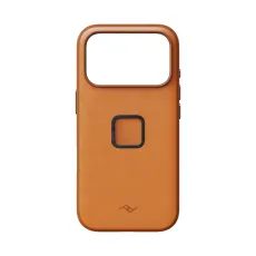 PEAK DESIGN SLIMLINK CASE - IPHONE 18 - JANTAROVÁ KŮŽE - KRYTY NA TELEFON - NA MOTORKU