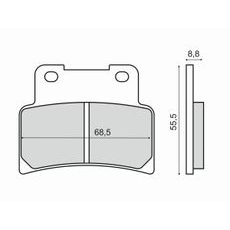 BRZDOVÉ DESTIČKY RMS 225102830 ORGANICKÉ - BRZDOVÉ DESTIČKY - NA MOTORKU