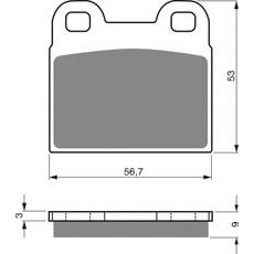 Brzdové destičky GOLDFREN 166 S3